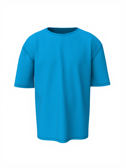 Plain oversized t-shirt - s / sky blue