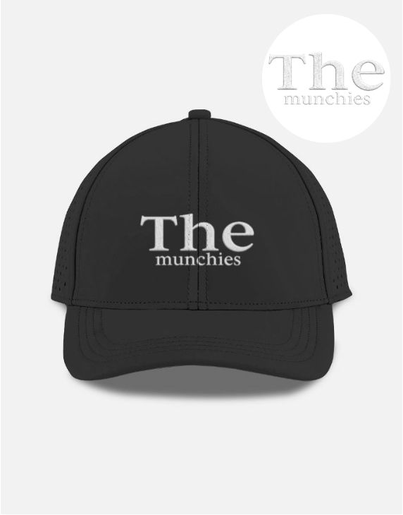 The Munchies Embroidered Typography Sport Cap