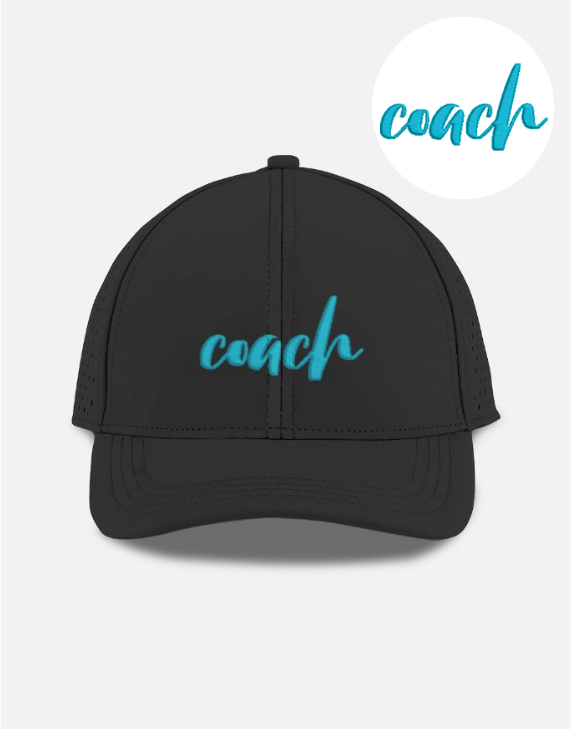 Coach Script Embroidered Design Sport Cap Stylish Streetwear Hat