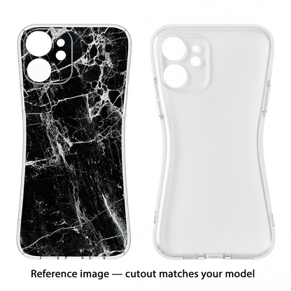 Black Marble Texture iPhone 17 Pro Max Back Cover