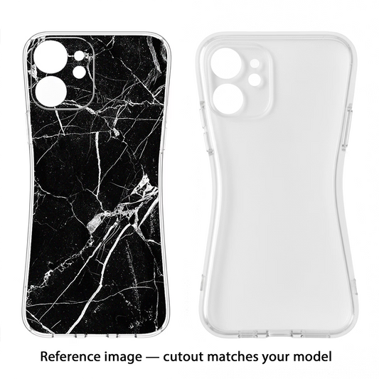 Black Marble Pattern Vivo X200 FE Back Cover