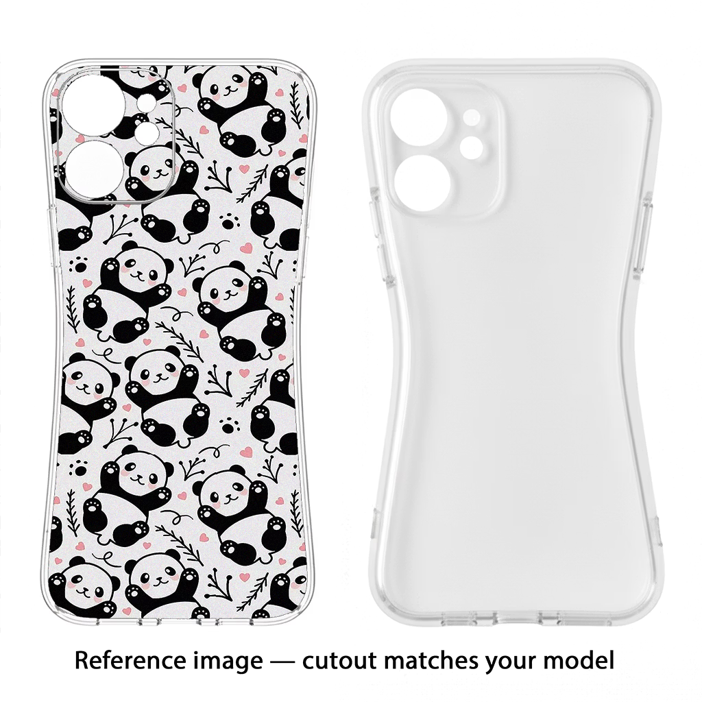 Cute Panda Vivo Y02/Y02T Back Cover