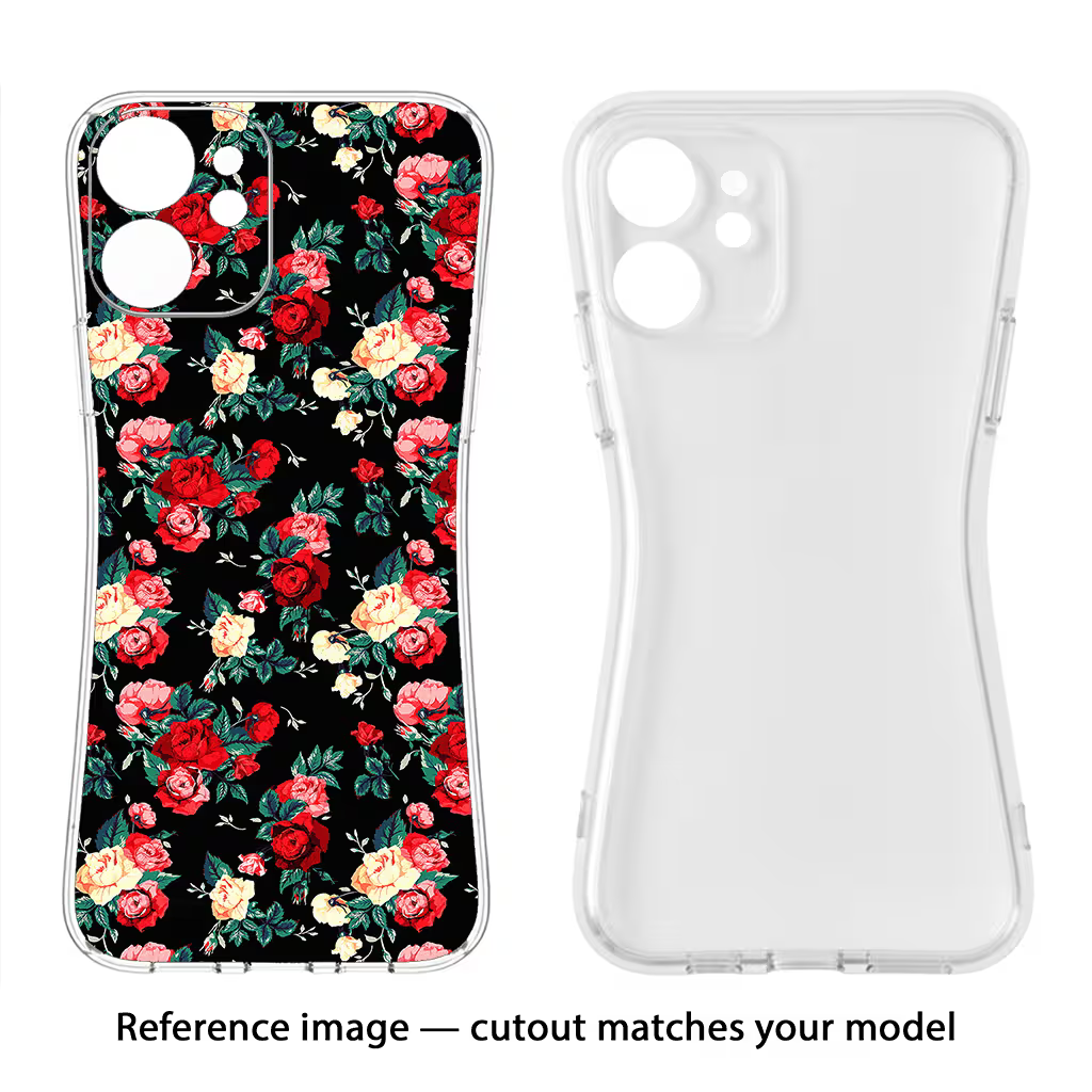 Rose Pattern Vivo Y29 5G Back Cover