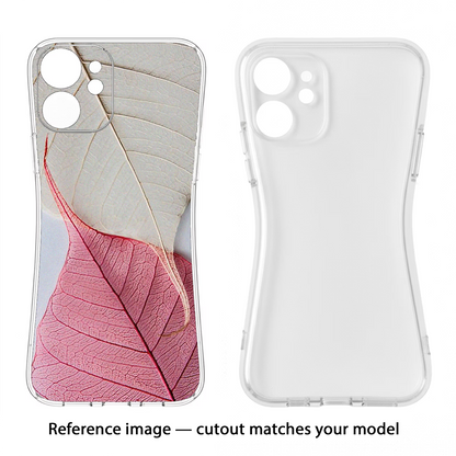 White Pink Leaf Samsung F23 5G Back Cover