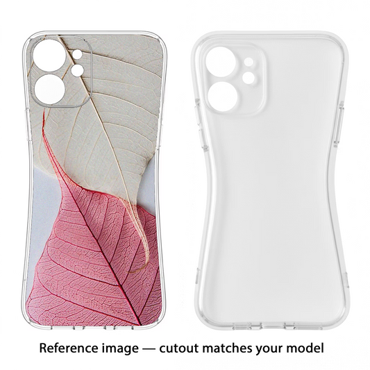 White Pink Leaf Moto G86 Power Back Cover