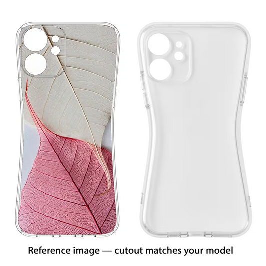 White Pink Leaf Samsung A26 Back Cover