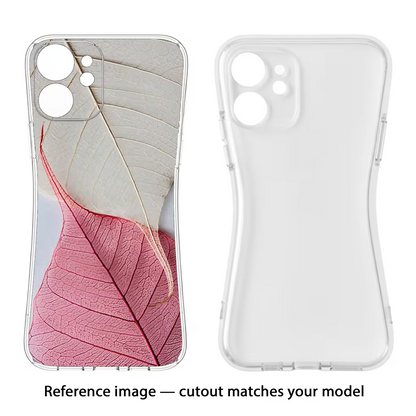 White Pink Leaf Realme P3 Back Cover
