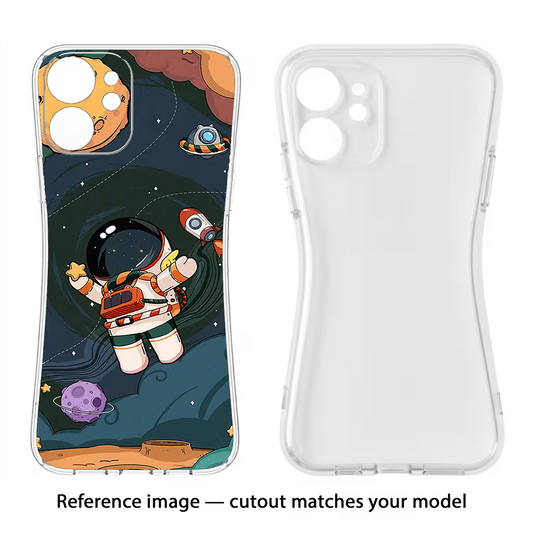 Cartoon Astronaut Moto Edge 60 Stylus Back Cover