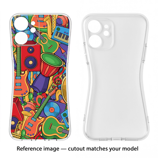 Music Instrument Doodle Samsung M14 Back Cover