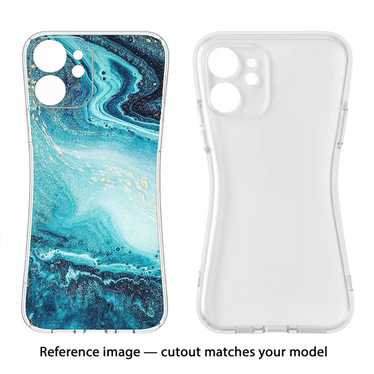 Blue Glitter Marble Realme 14 Pro Plus 5G Back Cover