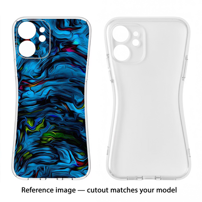 Dark Blue Abstract Vivo T3 Lite 5G Back Cover