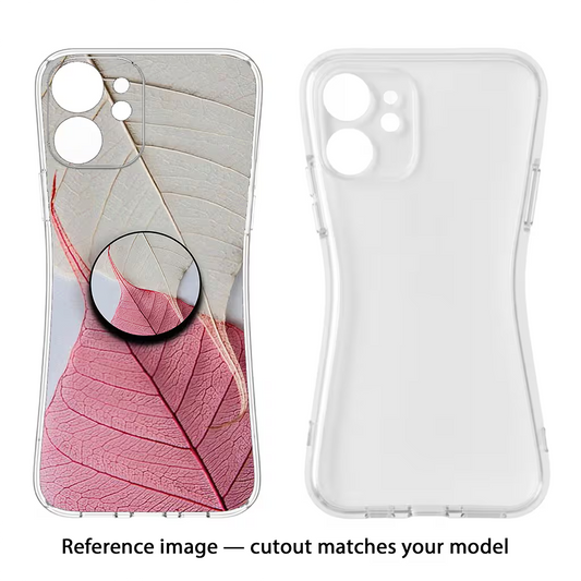 White Pink Leaf Moto Edge 60 Stylus Pop Case