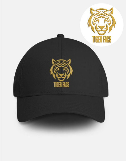 Tiger Face Embroidered Trucker Caps
