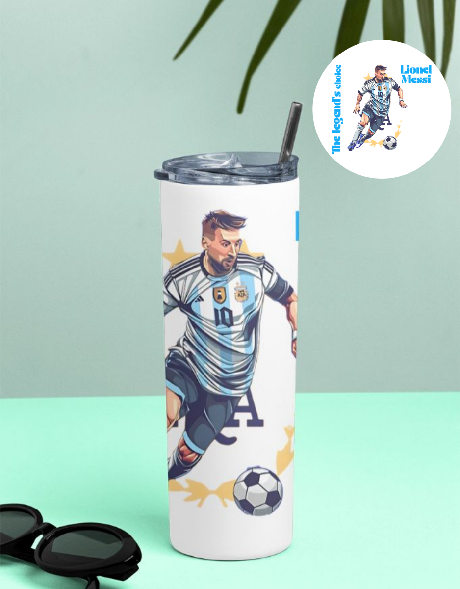 Lionel Messi Football Champion Tumbler Bottle