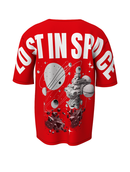 Lost In Space Red Unisex Oversized Special Edition T-Shirt
