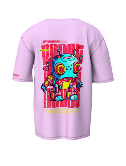 Mini Robot Lavender Unisex Oversized Special Edition T-Shirt