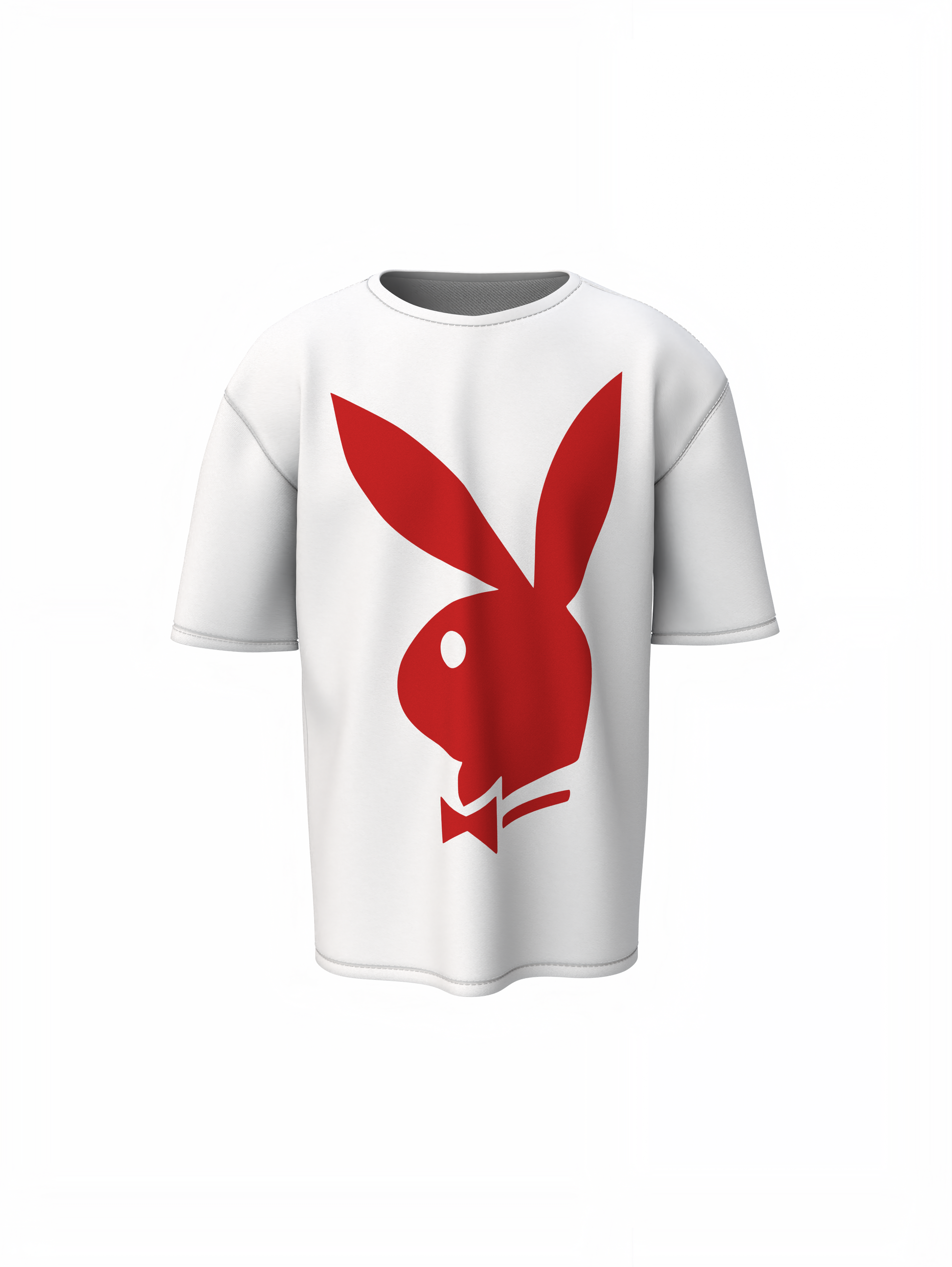 Buy Playboy Red Bunny Oversized T-Shirt – Relaxed Fit Streetwear