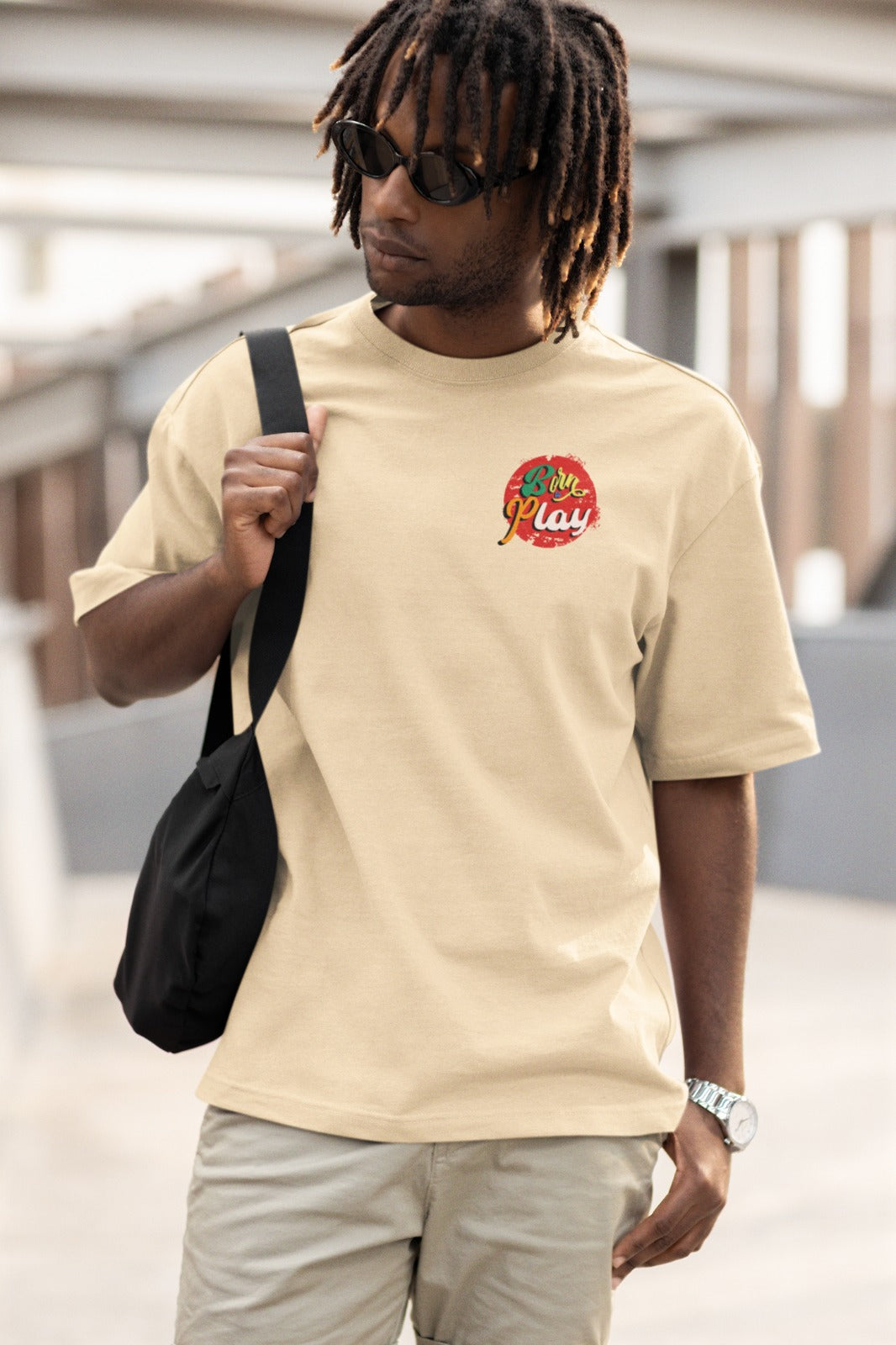 Born to play oversized t-shirt