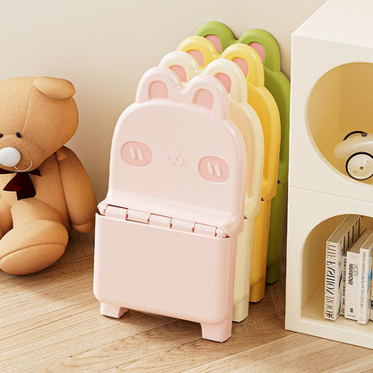 Kids Chair Off White Foldable Bunny Design