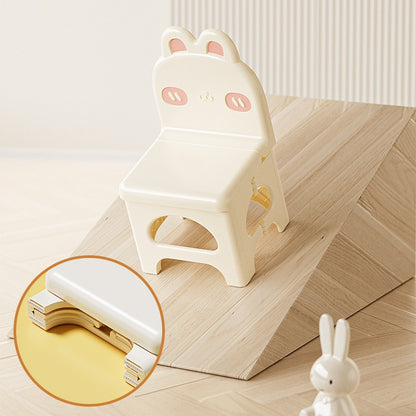 Kids Chair Pink Foldable Bunny Design
