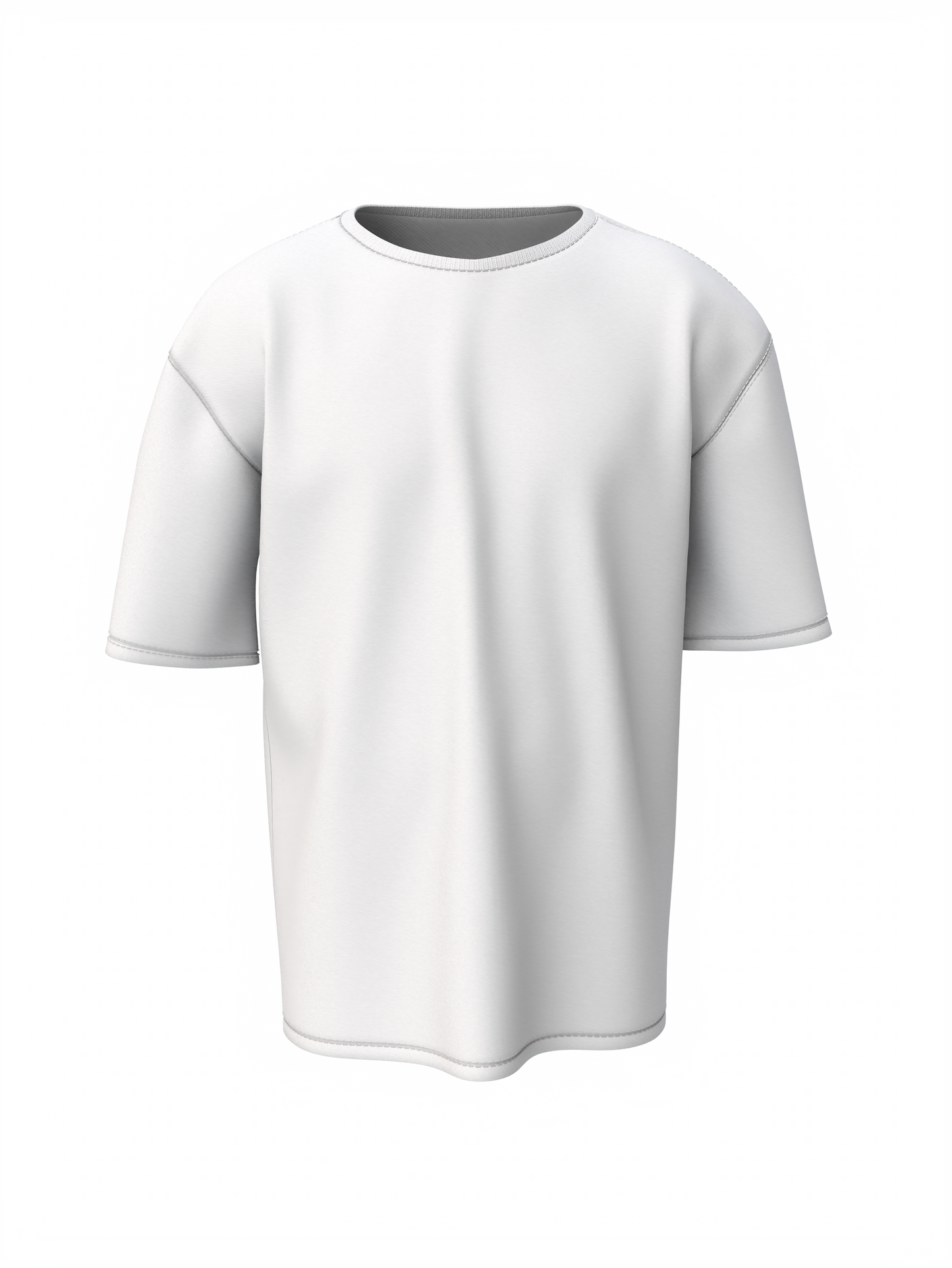 Plain oversized t-shirt - s / white