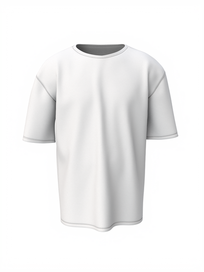 Plain oversized t-shirt - s / white