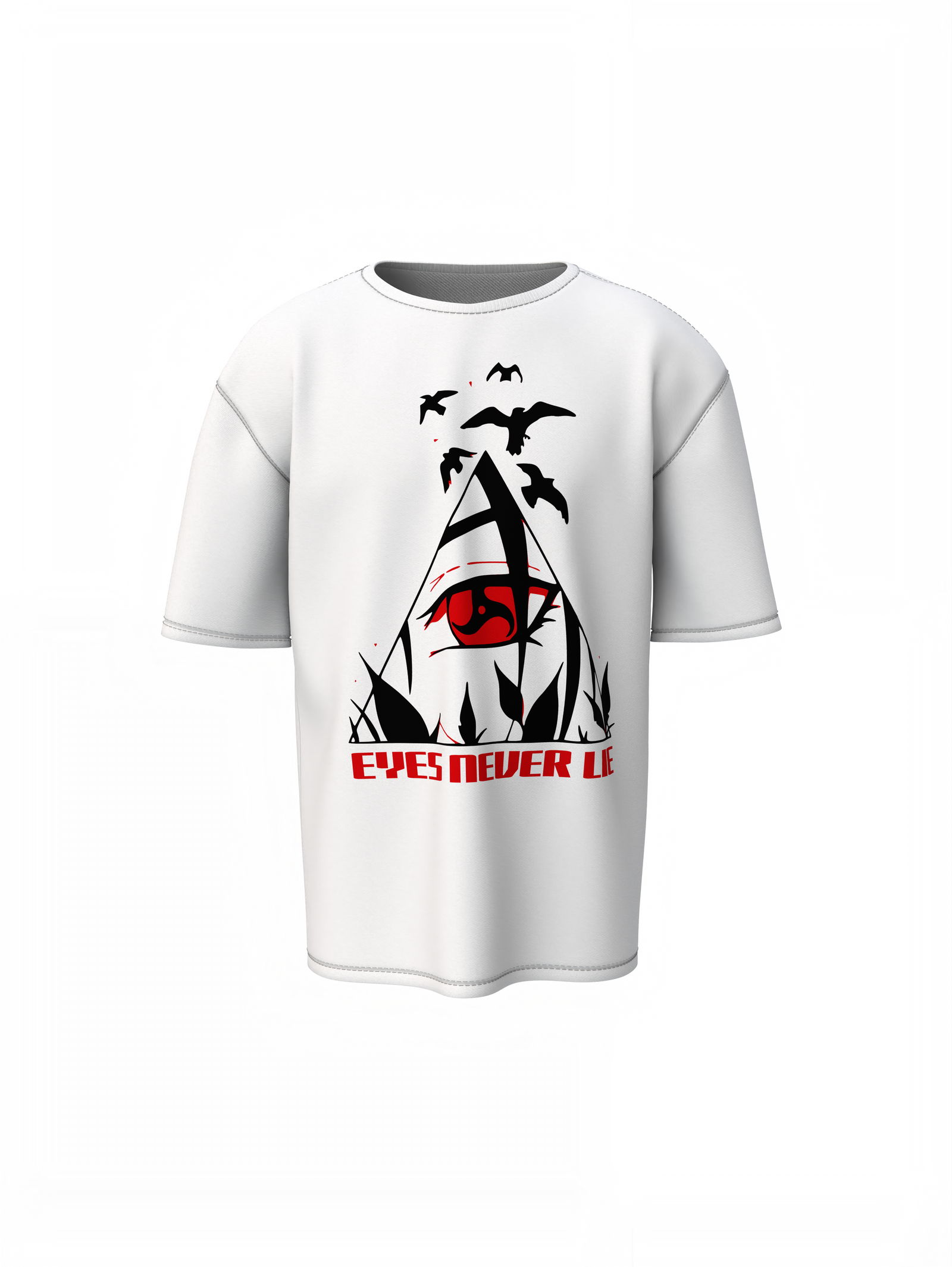 Eyes Never Lie Oversized T-Shirt Bold Graphic Streetwear