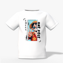 One Piece Graphic Kid’s White Printed T-Shirt