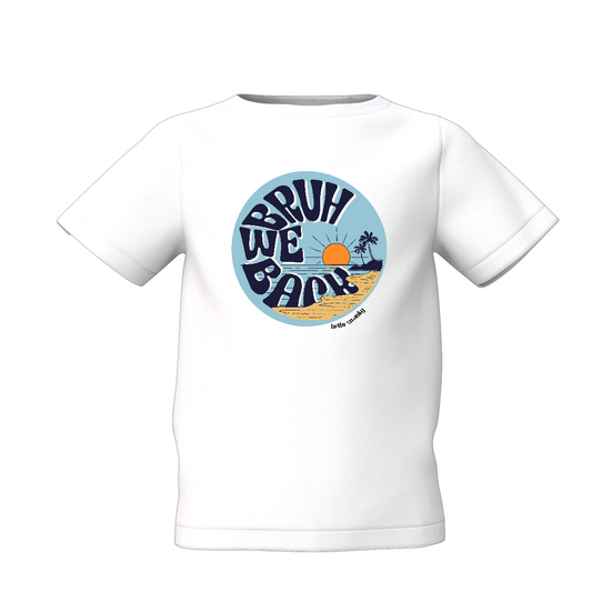 Bruh We Back Graphic Kid’s White Printed T-Shirt