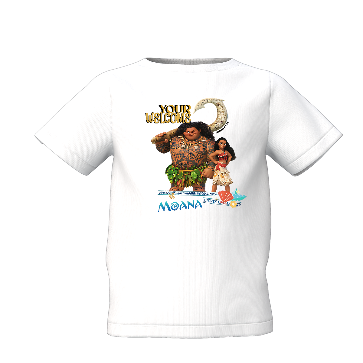 Moana White Printed T-Shirt Stylish Cartoon Wear Fashion