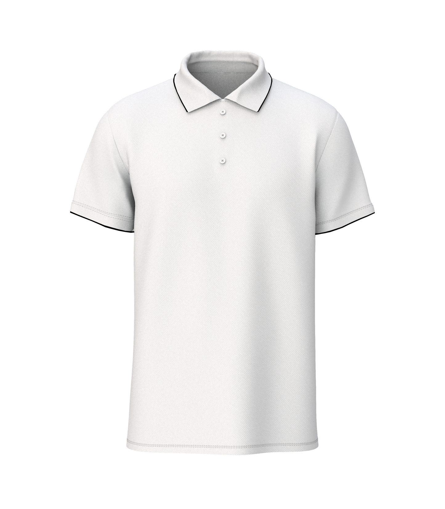 Solid Unisex Premium White Polo T-Shirt