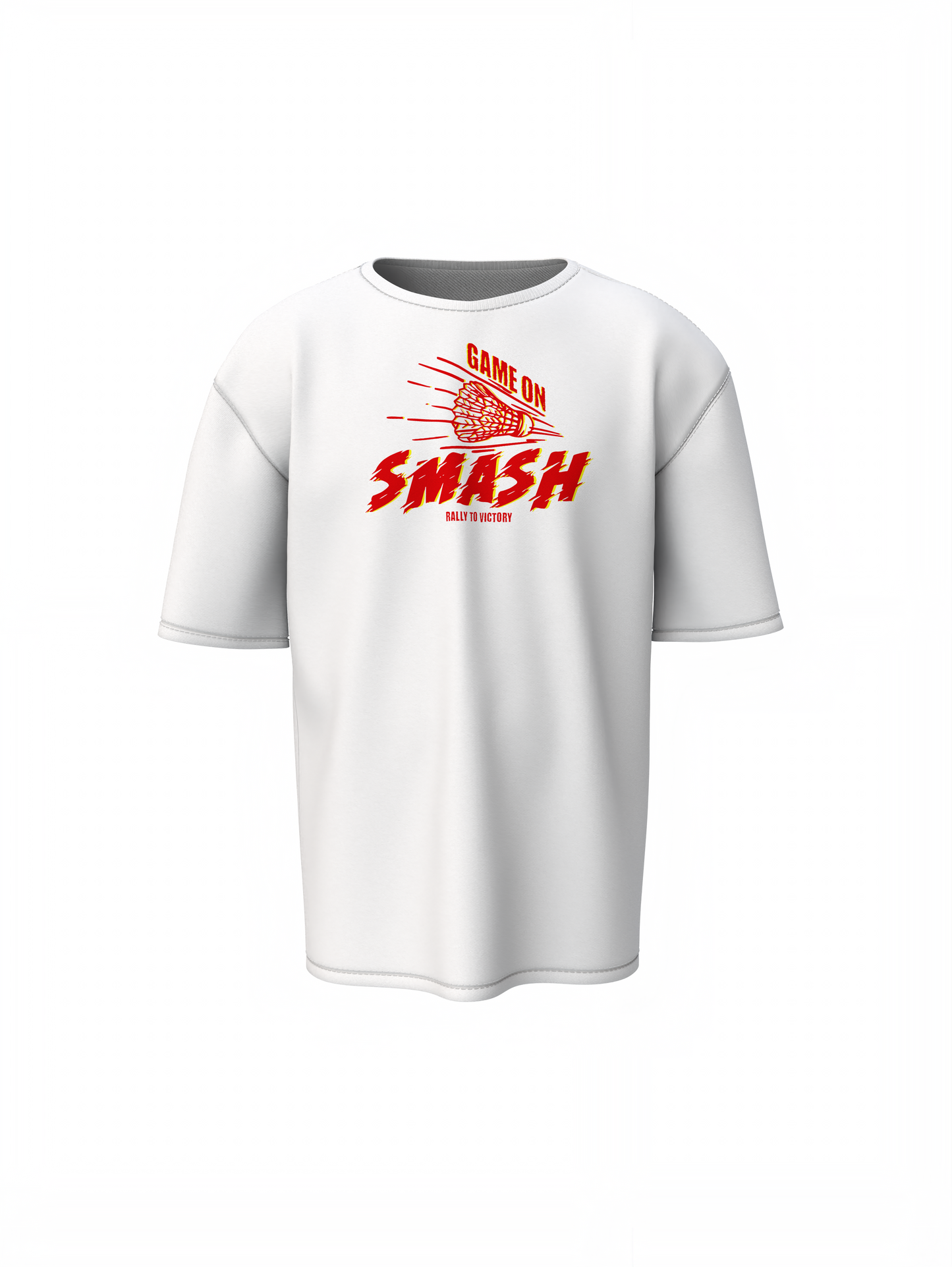 Badminton Game On Oversized T-Shirt