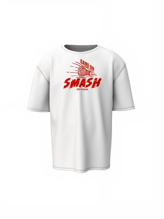 Badminton Game On Oversized T-Shirt