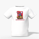 Mario Cartoon Graphic Kid’s White Printed T-Shirt