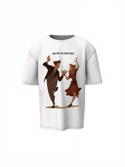 Dancing Couple Oversized T-Shirts Express Love & Every Move