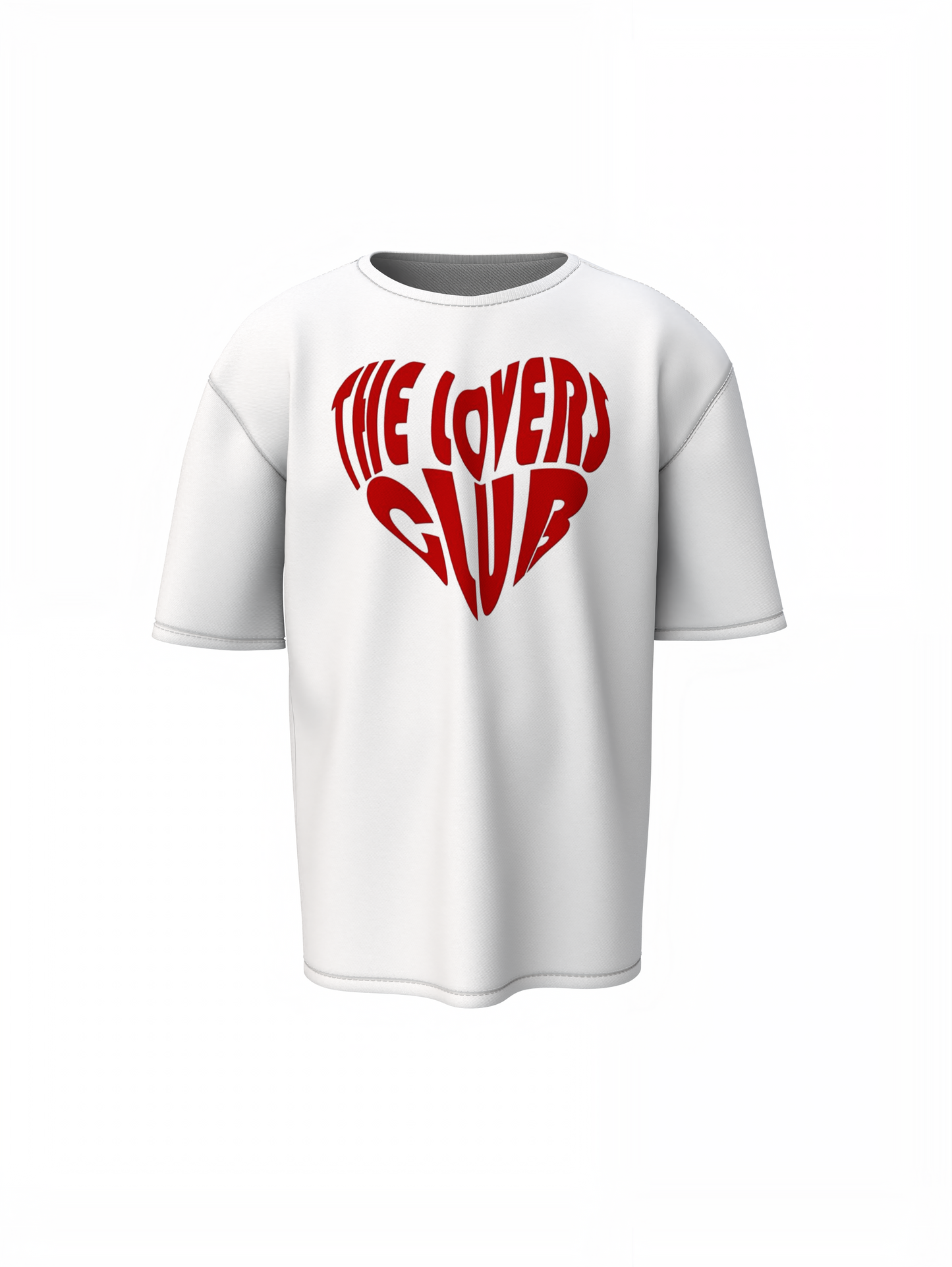 Lovers Club Oversized T-Shirts Bold Romantic Stylish Couples