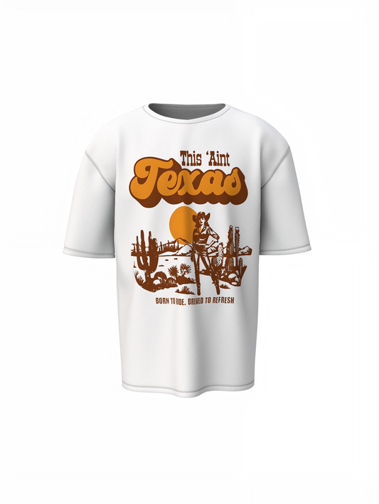 Texas Oversized T-Shirt Western Graphic Streetwear Tee Fits