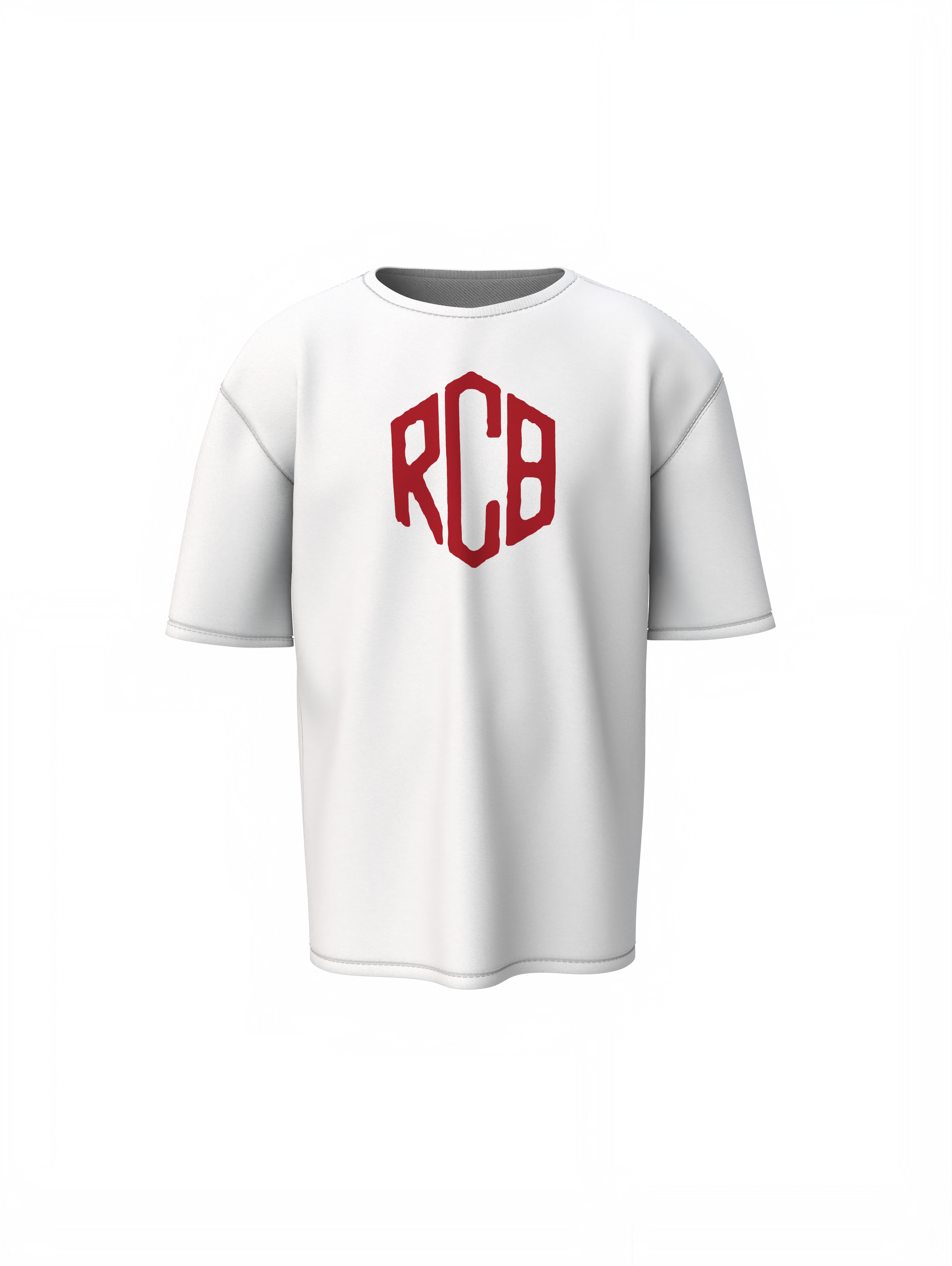 Red Hex RCB Logo Oversized T-Shirt