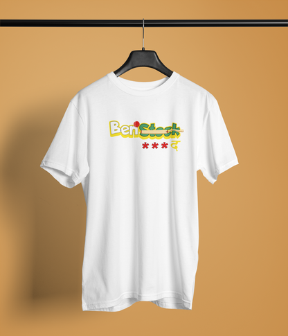 Benstock Unisex White Round Neck T-Shirt Trendy Desi Graphic