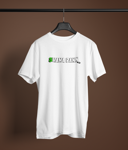 Shana Ban Unisex White Round Neck T-Shirt | Minimal Desi Street Style