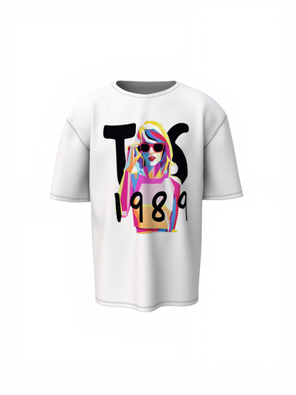 Taylor Swift's 1989 Oversized T-Shirt Fans Street Style Tee