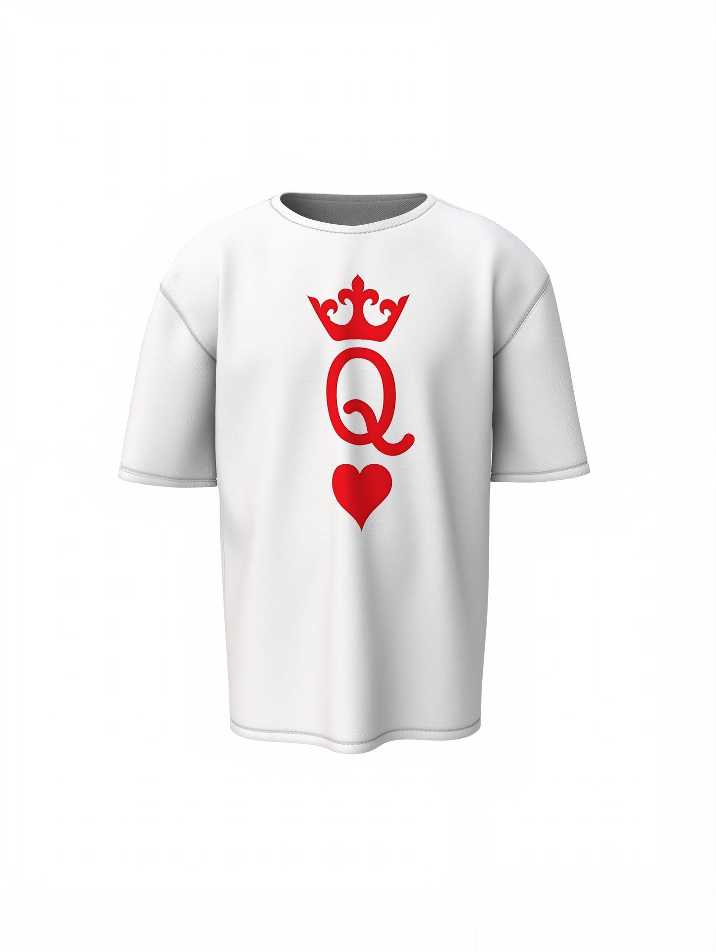 King & Queen Oversized T-Shirts for Couples Matching Wear