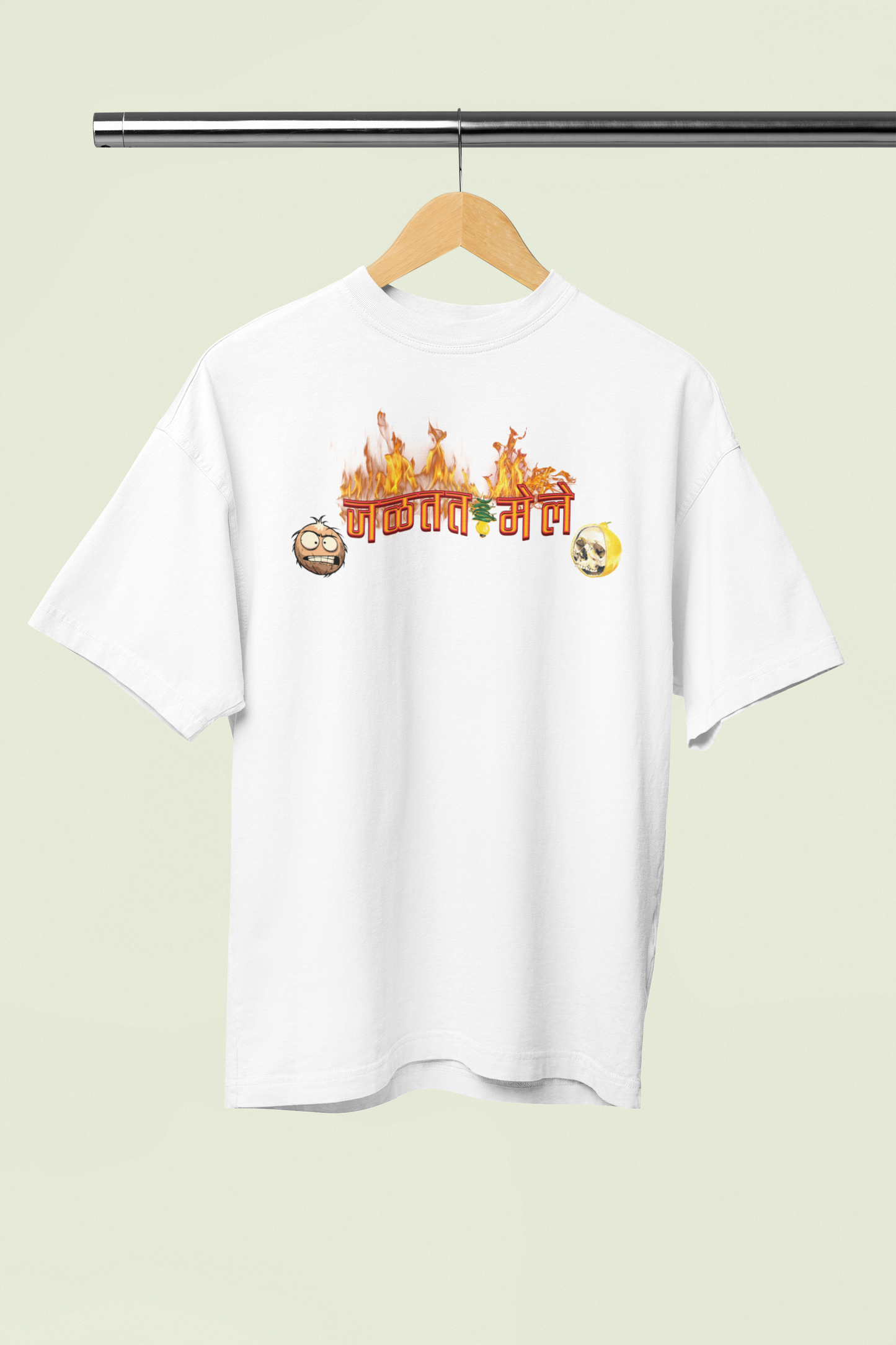 Jaltat Mele White Oversized T-Shirt – Marathi Streetwear