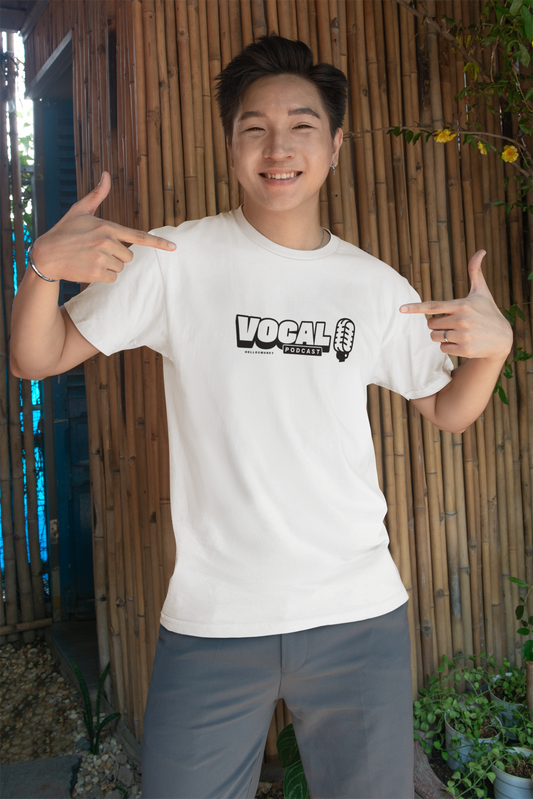 Vocal Podcast Half Sleeve White Round Neck T-Shirt Casual Use