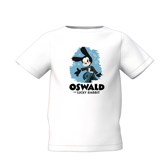 Oswald Graphic White Printed T-Shirt for Kids