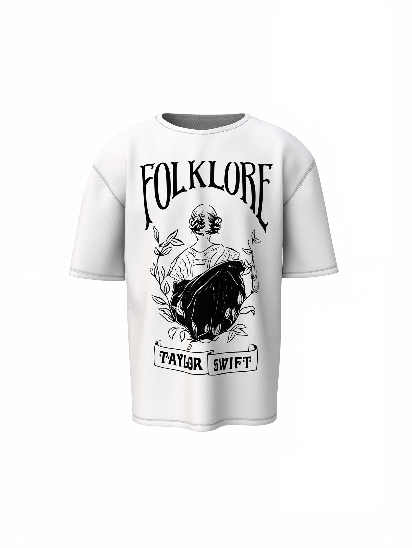 Folklore Oversized T-Shirt Cool Streetwear Graphic Style