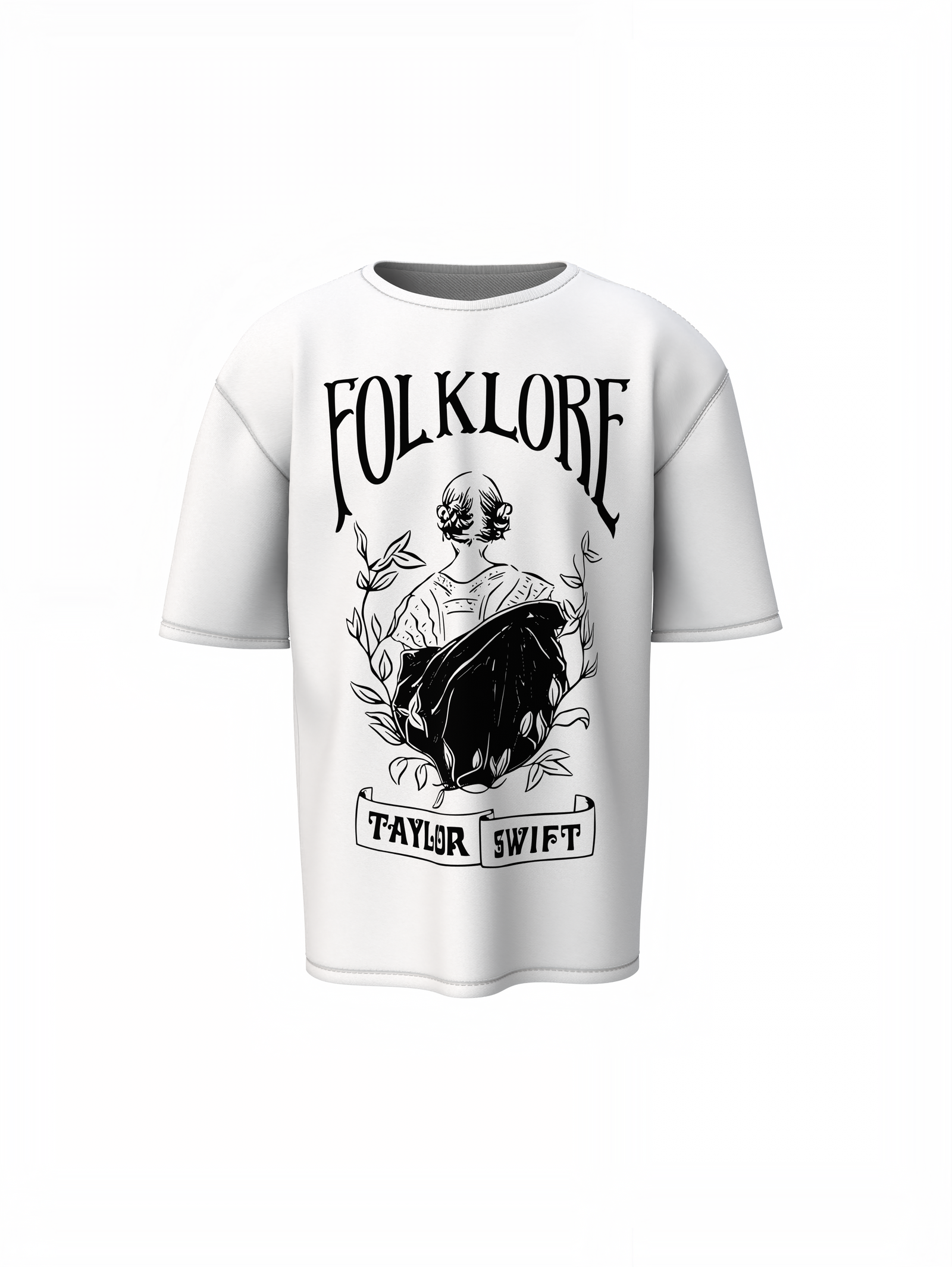 Folklore Oversized T-Shirt Cool Streetwear Graphic Style