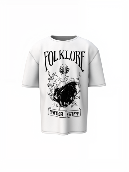 Folklore Oversized T-Shirt Cool Streetwear Graphic Style