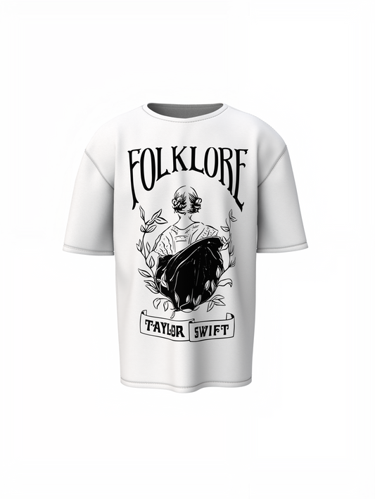 Folklore Oversized T-Shirt Cool Streetwear Graphic Style