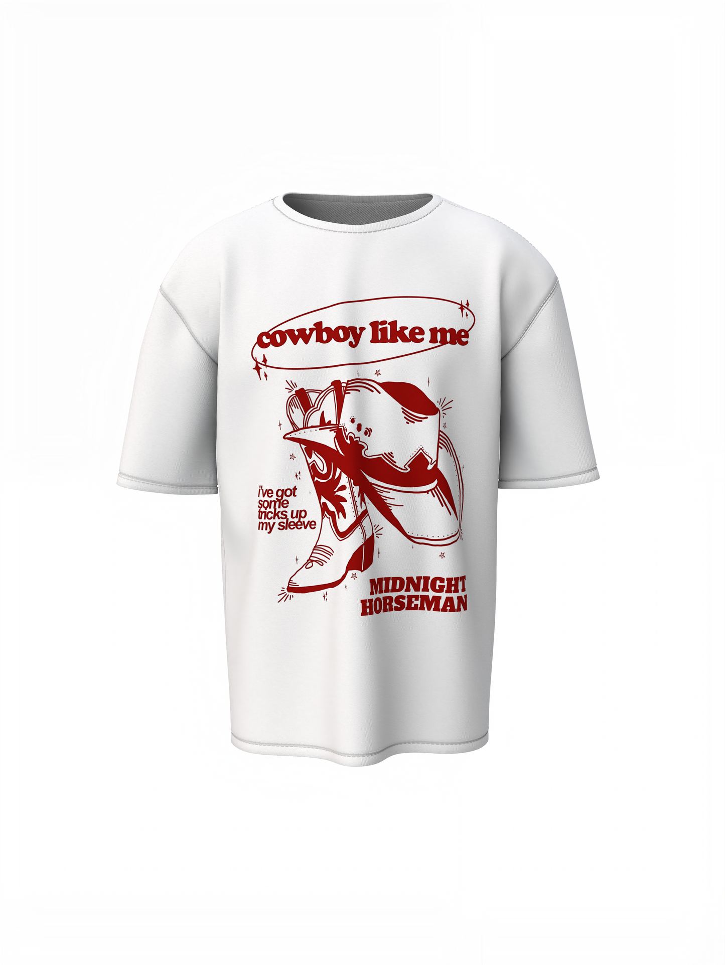 Cowboy Graphic Oversized T-Shirt Western Streetwear Style